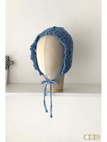 1pc Vintage Hollow Straw Brimmed Bucket Hat For Women, Spring/Summer Lace Tie Bucket Hat Breathable Sun Hat - Straw Bucket Hat - View 8