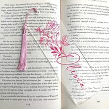 Customized Birthday Flower Bookmarks, Personalized Floral Bookmarks For Women, Acrylic Bookmarks Gift, Name Bookmarks, Tasseled Elegant Bookmarks, Back To School Gifts, Decorations, Printed Patterns, Holiday Calendar - Birthday Flower Bookmark - View 3