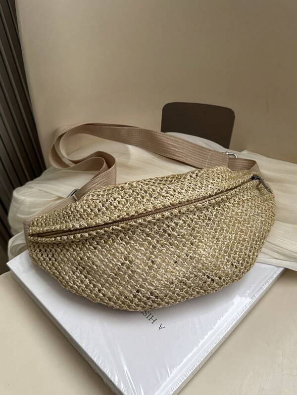 Sac bandoulière/poitrine femme polyvalent rayé couleur unie