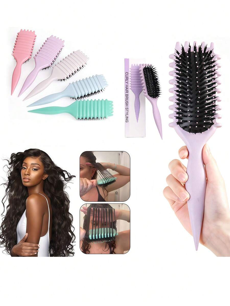 2025 Bàn chải định hình tóc xoăn mới - Bàn chải tóc xoăn Bàn chải tạo kiểu tóc xoăn, Bàn chải tạo kiểu tóc xoăn ướt, Tạo hình & định hình tóc xoăn cho phụ nữ Chàng trai Valentine Trái tim Valentine