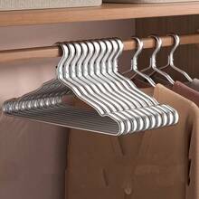 5/10pcsMetal Sturdy Clothes Hanger Golden Aluminum Hanger - Rust-Proof, Fade-Resistant, Clothes HangerGolden Aluminum Hanger - Rust-Proof, Fade-Resistant, Perfect For Coats, Jackets, And Delicate Clothes Aluminum Hanger Rust-Proof Hanger Fade-Resistant Hanger