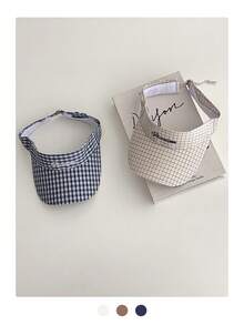 1pc Vintage Plaid Letter Embroidered Hollow-Top Cap, Women Summer Travel Sun Hats, Outdoor Sports Golf Cap, Casual Grid Design UV Protection Golf Outfit - Empty Top - View 5