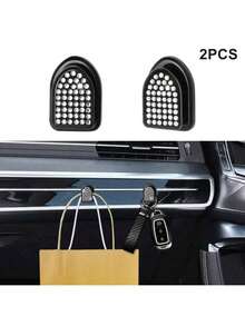 Car Mounted Hidden Small Hooks With Diamond Inlay Mini White Diamond Car Hooks - White - View 11
