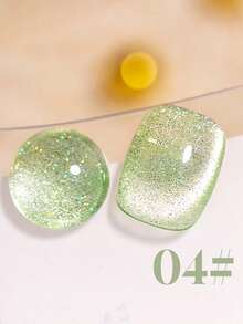 Miss Leia 6件装15ml夏日闪光彩色激光猫眼凝胶指甲油新款美白高密度绿紫蓝棕磁性指甲油流行色凝胶清漆初学者美甲套装半永久可浸泡UV LED固化适用于美容院美甲店DIY居家度假旅行女士礼物美甲设计 - 彩色 - 查看 15