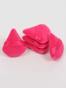 50pcs Mini Triangle Powder Puff, Made Of Ultra-Soft Velvet, Designed For Contour, Eyes And Corners, Cosmetics Blender, Suitable For All Skin Types