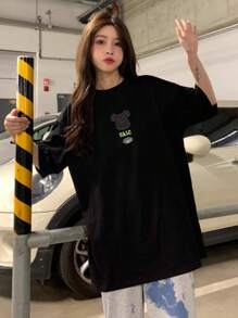 200g Pure Cotton T-Shirt 2025 Summer Ladies New Short Sleeve Pure Cotton Holiday Pattern Short Sleeve Round Neck Couple Wear Small Shirt Tops