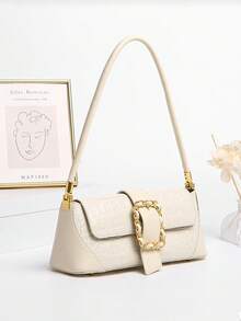 女士时尚百搭休闲日常通勤情人节礼物腋下优雅法棍包 - 彩色 - 查看 13