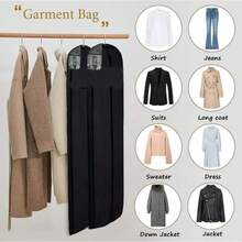 Portatrajes Bolsas Colgantes para Trajes, Sacos, Chamarras, Camisas, Blusas, Vestidos. Portador de Ropa para Viaje. Protector de Ropa con Ventana para closet. Funda de Ropa (set 2: 100x60cm) - 160x60 - Ver 3