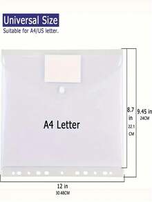 8 件文件夹套装，防水 A4 尺寸信封文件袋，11 孔文件收纳袋，适用于办公室和学习学校用品，返校