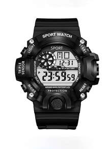 1pc/Set Popular Electronic Watch, Mechanical Style Sports Watch For Men & Women, Students, Multi-Function Luminous Wrist Watch, Suitable For Daily Matching, Birthday, Women's Gift, Anniversary, Year-End Promotion, Singles' Day, Halloween Promotion, No Gift Box