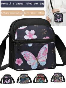 Mobile Phone Bag Crossbody New Mini Small Bag Nylon Cloth Bag With Cute Shoulder Change Key Bag - Black - View 1