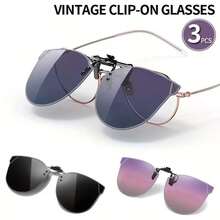 1-3pcs Cat Eye Clip-On Fashion Glasses For Men & Women, Women, Oversized Fit Over Glasses, Ideal For Driving & Daily Wear, Great Gift For Birthdays, Holidays, Parties, Christmas, Fashionable Eyewear|Fashionable Eyewear|Durable Glasses - Multicolor - View 10