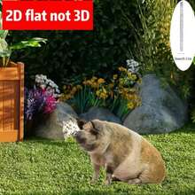 1 pieza de 30 cm/11,81 pulgadas (Plana 2D) Estaca de decoración de jardín con estilo realista de animal, jabalí silvestre realista - Decoración de jardín, césped, suelo, jardín, patio, granja, decoración exterior, regalo de inauguración de la casa, decoración del hogar, decoración de bonsái
