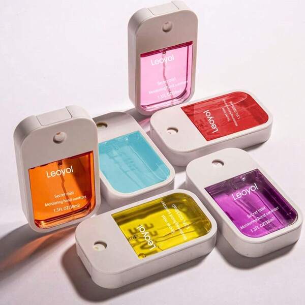 1set Various Scents Of Water-Free Hand Sanitizer 38Ml Hyaluronic Acid Spray Hand Sanitizer Fragrance Spray Sand Sanitizer, Portable Travel Hand Sanitizer