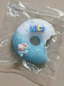 Sanrio 1 pieza Juguete esponjoso y suave con diseño creativo y lindo de dona, juguete anti-estrés de rebote lento, serie de verano con diseño de dona, pata de gato de caricatura, juguete esponjoso de barro, juguete esponjoso de gofre, juguete realista anti-estrés, etiqueta suave, regalo de fiesta (estilo y color aleatorio)