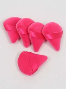 50pcs Mini Triangle Powder Puff, Made Of Ultra-Soft Velvet, Designed For Contour, Eyes And Corners, Cosmetics Blender, Suitable For All Skin Types