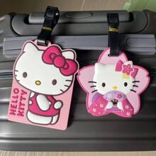 Sanrio Kawaii Hello Kitty Gepäckanhänger Anime Sanrio Kuromi Melody Gepäckanhänger Koffer ID Adresshalter Gepäck Bordanhänger Tragbarer Kofferanhänger Anhänger Urlaub Flitterwochen Für Schule Für Fliegen Für Kreuzfahrt Für Taschen Für Gepäck Schul-Accessoires Schulsachen