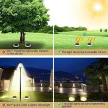 NEW 4/8 Pack Solar Ground Lights Outdoor, 8 LED Solar Powered Disk Lights Outdoor Garden Landscape Lighting For Yard Deck Lawn Patio Pathway Walkway