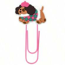 4pcs/6pcs/10pcs Cartoon Sausage Dog Series Cute PVC Soft Gel Bookmark Clips, Creative Decoration & Storage Clips, Random Delivery,Back To School - Multicolor - View 12