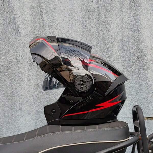 ORZ High Quality Modular Motorcycle Helmet, Flip-Up Full Face Helmet For Men & Women, Suitable For All Seasons