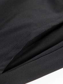 Herren Lässig Alltagshose mit mehreren Taschen, dünne knöchellange Hose mit Zulauf, Sommer - Schwarz - Übersicht 2