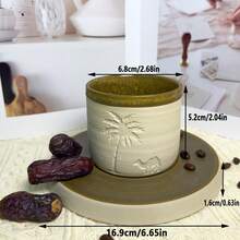 1pc 优质陶瓷杯,田园风格咖啡杯,风格厚陶瓷浓缩咖啡杯,创意陶瓷礼品,沙漠骆驼水杯,节日咖啡杯/茶杯,时尚办公室/家用早餐杯 Back To School Back To School - 彩色 - 查看 19