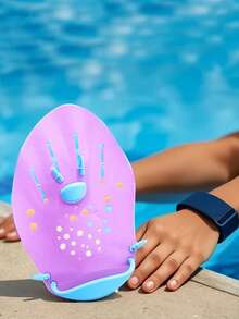 Swimming Paddles, Unisex Adjustable Silicone Strap, Suitable For Swimming, Water Sports And Fitness Training. Swim Paddles - Professional Training And Personal Swimming Paddles, Ergonomic Design With Mesh Paddle Surface., Beach Essentials, Beach Accessories, Pool Float - Multicolor - View 11