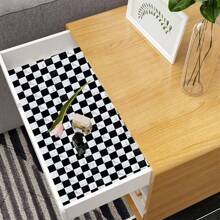1 Roll Geometric Grid Self-Adhesive Wallpaper, Classic, Stylish, Waterproof Decorative Contact Paper For Bathroom, Cabinets