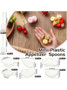 1200 Pcs Mini Plastic Dessert Plates Set Including 600 Pcs 6 Shapes Appetizer Plates Dessert Bowls With 300 Pcs Spoons 300 Pcs Forks For Party Wedding(Gold) - Gold - View 2