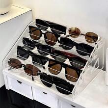 1pc Transparent Acrylic Fashion Eyewear Storage Ladder Rack, Transparent Eyewear Storage Display Box Eyewear Collection Box Stand, Accessory Stand | Eyewear Display Solution | Clear Crystal Rack | Transparent Design - Nhiều màu - Xem 2