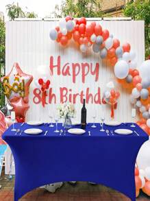1/2pcs Black High Stretch Tablecloth + 6pcs Chair Cover Set, 4FT/6FT/8FT Polyester & Spandex Material Tablecloth, All-Season Tablecloth Covers, Full-Cover Chair Covers, PU Leather Chair Covers With Tie-Back, Suitable For Home, Indoor, Outdoor, Picnic And Camping, Fits All Holidays And Special Occasions