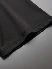 Camiseta estampada de moda para hombres - Negro - Ver 4