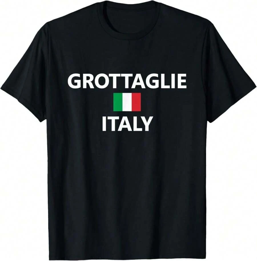 Grottaglie Italy Italian Flag City T-Shirt>AL Gifts For Teen Girls - Black - View 1