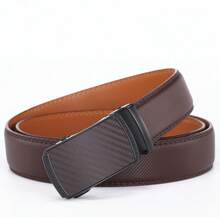 High Quality Men's Genuine Leather Belt Alloy Automatic Buckle Male Belts Man Cowskin Fashion Business Luxury Designer Belts For Men Blue Brown Black 3.5cm Summer, School Casual, Business, Boyfriend Husband Father Dad Men Gift, Daily Wear, Fashion, Teen, Outdoor, Vacation, Athletic, Travel, Street, Boho, Vintage Fall, Autumn, Halloween Autumn-Winter Accessories, Suitable For Teens, Youth, Men, Casual, Outdoor, Athletic, Vacation, Graduation Gifts, Birthday, Daily Wear - 162 - View 9