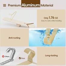 5/10pcsMetal Sturdy Clothes Hanger Golden Aluminum Hanger - Rust-Proof, Fade-Resistant, Clothes HangerGolden Aluminum Hanger - Rust-Proof, Fade-Resistant, Perfect For Coats, Jackets, And Delicate Clothes Aluminum Hanger Rust-Proof Hanger Fade-Resistant Hanger