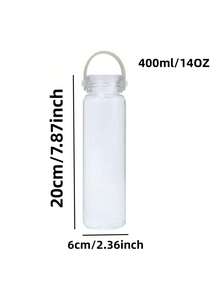 1个1100/400毫升简易水瓶，透明塑料杯，时尚运动水瓶 - 無色 - 查看 9