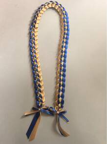 1 szt. Satynowy warkoczowy kołnierz, wstążka honorowa ukończenia szkoły, dwukolorowy wieniec ukończenia szkoły