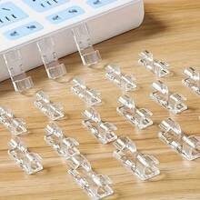 100pcs Transparent Adhesive Cable Clips - Durable Plastic Wire Organizers For Power Cord Management, Safe Under Desk And Wall Mounted, Tidy Cable Storage Solution School Supplies,Back To School