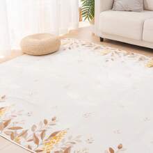 Rug, Washable, All Season, Room Mat, Small, Play Mat, Nordic, Anti-Mite, Non-Slip, Washable Rug, Compatible With Hot Carpet, Compatible With Floor Heating, Summer, Winter, Mat, Rug Mat, Carpet, Rug Carpet, Flannel, Washable, Carpet, Living Room - Beige-leaves - View 11