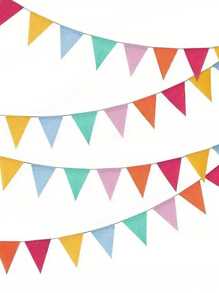Set di 12/15 bandiere di tessuto multicolore, bandiere appese multifunzionali per decorare casa ed eventi, perfette per matrimoni, compleanni, Pasqua, Natale, Ognissanti, Ringraziamento, Capodanno, giardino, ritorno a scuola, laurea. Decorazioni pasquali, colori misti con corda di iuta, decorazioni a bandiera in fasce pastello