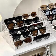 1pc Transparent Acrylic Fashion Eyewear Storage Ladder Rack, Transparent Eyewear Storage Display Box Eyewear Collection Box Stand, Accessory Stand | Eyewear Display Solution | Clear Crystal Rack | Transparent Design - Nhiều màu - Xem 4