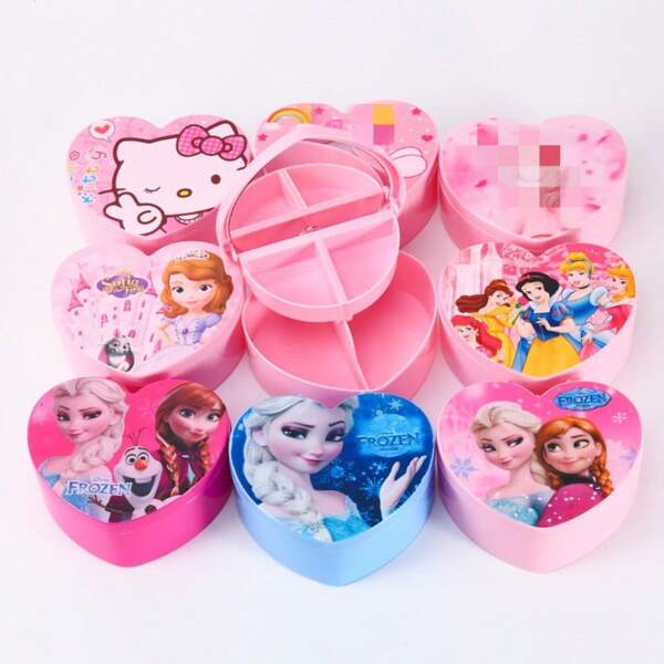 Disney Earring And Ring Storage Box, Portable Elegant Jewelry Box For Earrings, Earclips, And Studs