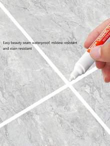 1/2pcs Waterproof Ceramic Tile Joint Filling Pen For Kitchen, Bathroom Wall And Floor Tile Gap Color Changing And Repair, Stickers, Wall Decal, Vinyl Decal For Home Decorations, Spring Decoration Items Refresh Your Home, Festival Decoration Stickers Gifts Birthday Graduation - Multicolor - View 2
