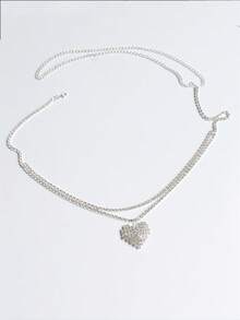 Crystal Heart Shaped Waist Chain, Suitable For Everyday Wear - Heart-shaped Waist Chain - View 4