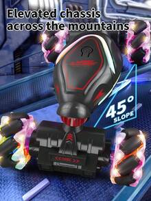 Gesture Sensing RC Stunt Car - Boys Toys Age 6-8-12, 4WD Hand Controlled Remote Control Twist Car With Light & Music, Cool Birthday Presents And Ideas Gifts For Kids Age 7 9 10 11 12 Years Old - Multicolor - View 3