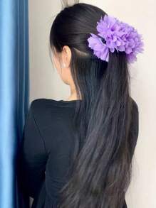 1 Stück Kunststoff-Simulation Blume Meerjungfrau Banane Clip große Größe Haarspange im Landhaus-Stil für Pferdeschwanz, süß und elegant vielseitig hochwertiger Haarschmuck geeignet für Sommer, Landhaus-Fotoshooting und tägliches Tragen
