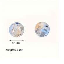 50颗浪漫紫色爆裂雪花珠 8毫米直孔珠 - 闪亮吊坠、手链、项链、耳环 DIY饰品制作 - 小型企业工艺品材料 - 紫色爆炸雪花珠 - 查看 12