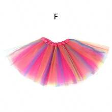 1 Chân váy tutu bằng vải tuyn lưới sọc nhiều màu, dài 30cm, phù hợp với vòng eo 40cm, đa năng cho mọi mùa, phù hợp cho thanh thiếu niên, múa ba lê, lễ hội hóa trang, biểu diễn sân khấu, chương trình biểu diễn ở trường, chạy bộ, tiệc tùng, sân khấu, chân váy lót nhiều màu cầu vồng - Nhiều màu - Xem 16