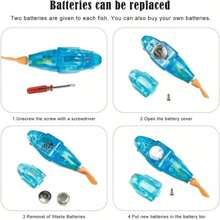 Baby Shower Luminous Induction Elektroniczna Ryba Pływająca W Wodzie Zabawka, Symulowana Podwodna Elektroniczna Ryba Dla Rozwoju Sensorycznego, Zabawka Do Kąpieli Dla Dzieci, Prezent Urodzinowy i Świąteczny