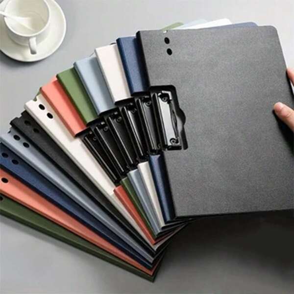 A4 Clipboard File Folder, 360-Degree Rotating Writing Mat, Office Document Organizer With Cover And Foldable Clipboard, Suitable For Office, School, Business, Meetings, Work, Restaurants, Testing Fields, And Business Travel.,Back To School,School Supplies